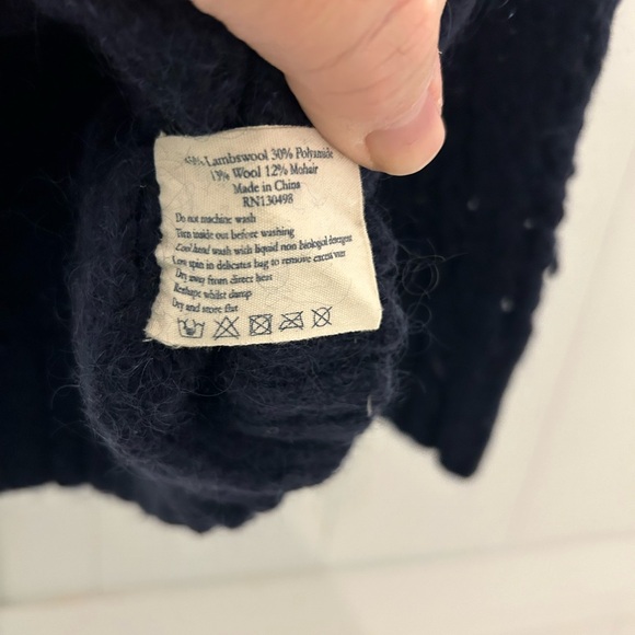 Jack Wills Ladies Navy Blue Wool and Mohair Crew Neck Sweater Size 6 - Picture 3 of 4